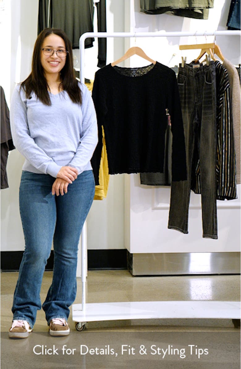 Long Sleeve Organic Cotton Crewneck Top, sales video thumbnail