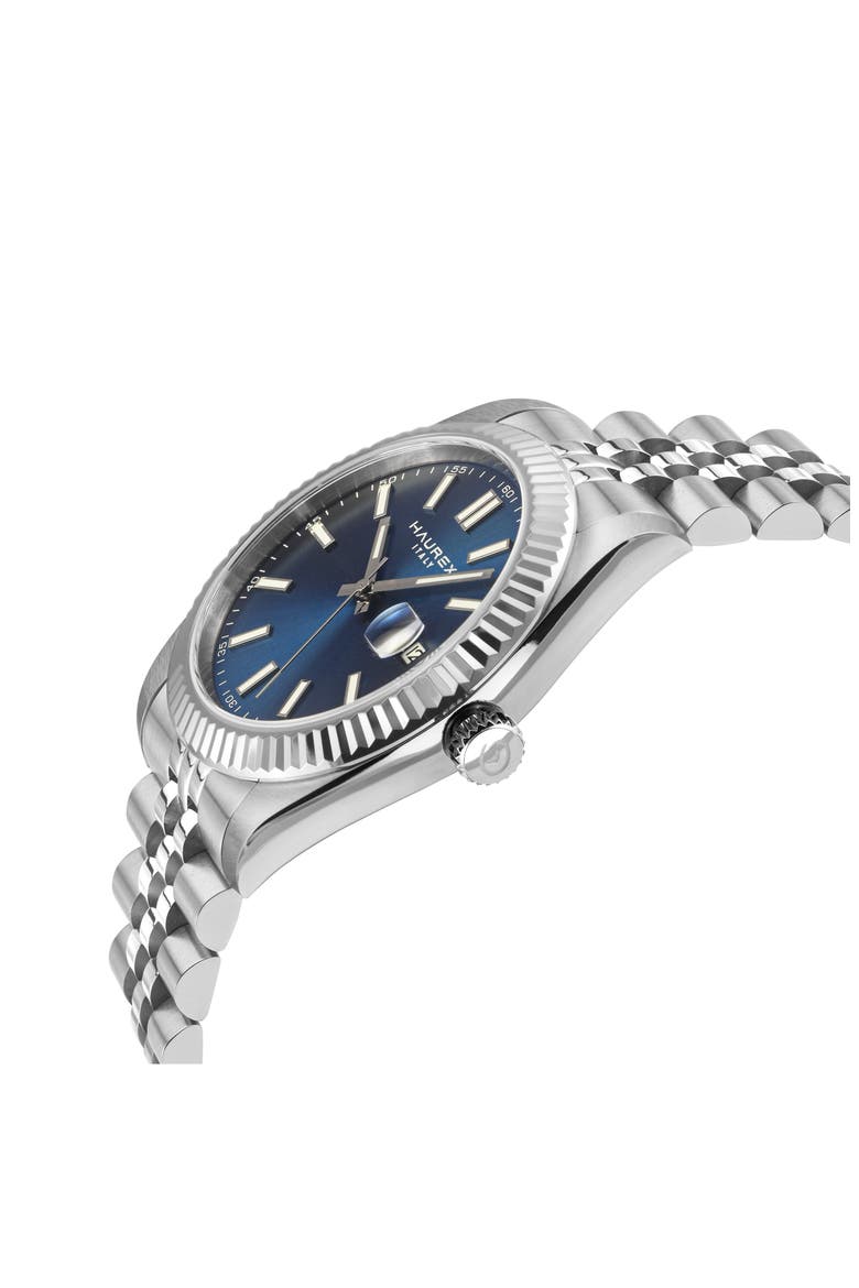Impero Stainless Steel Bracelet Watch, Alternate, color, BLUE/ SILVER