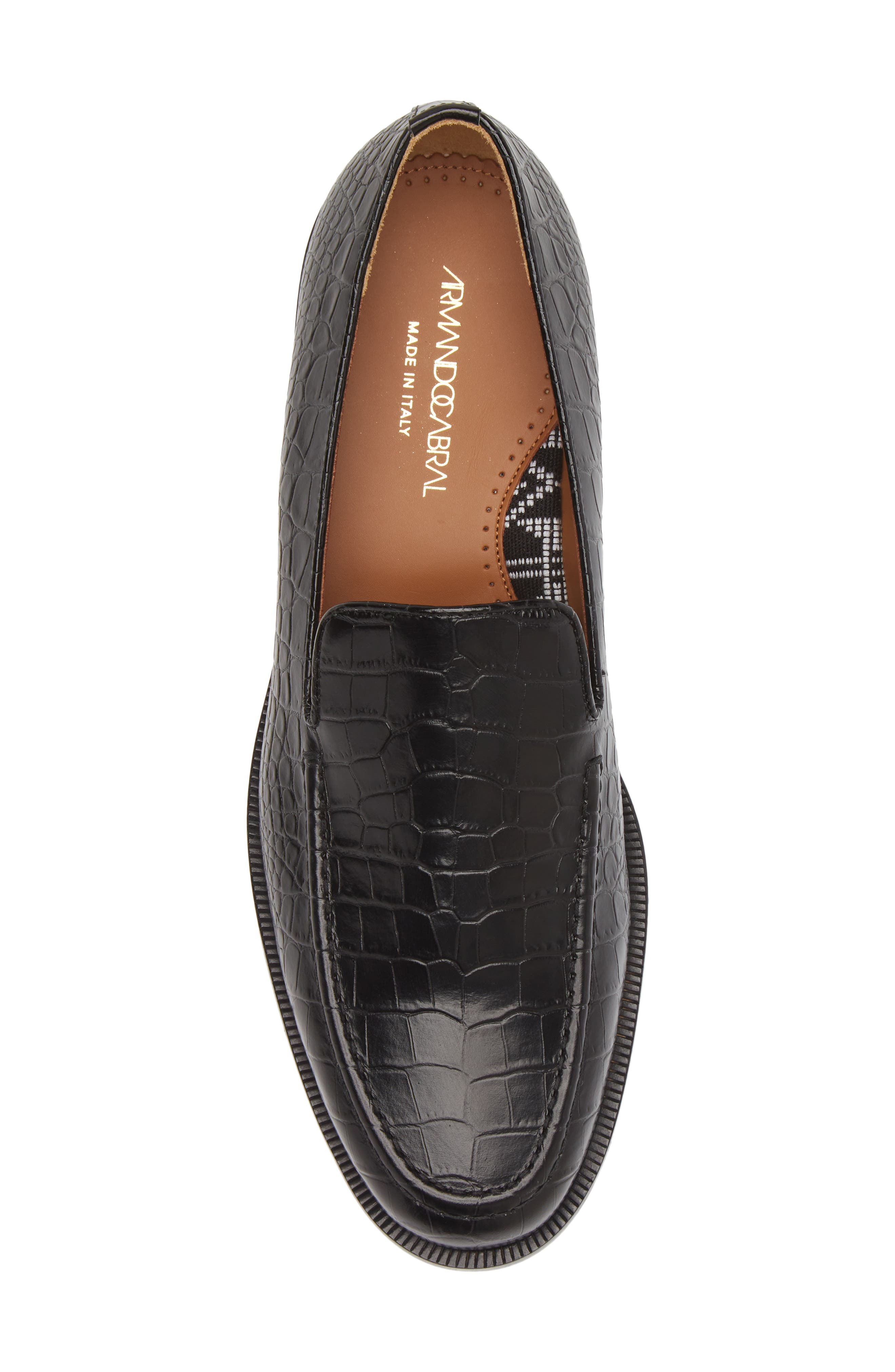 ARMANDO CABRAL Danto Croc Embossed Venetian Loafer, Alternate, color, 