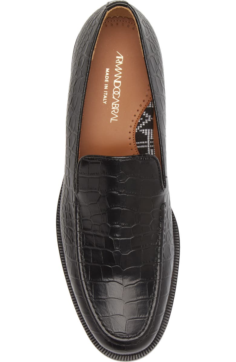ARMANDO CABRAL Danto Croc Embossed Venetian Loafer, Alternate, color,