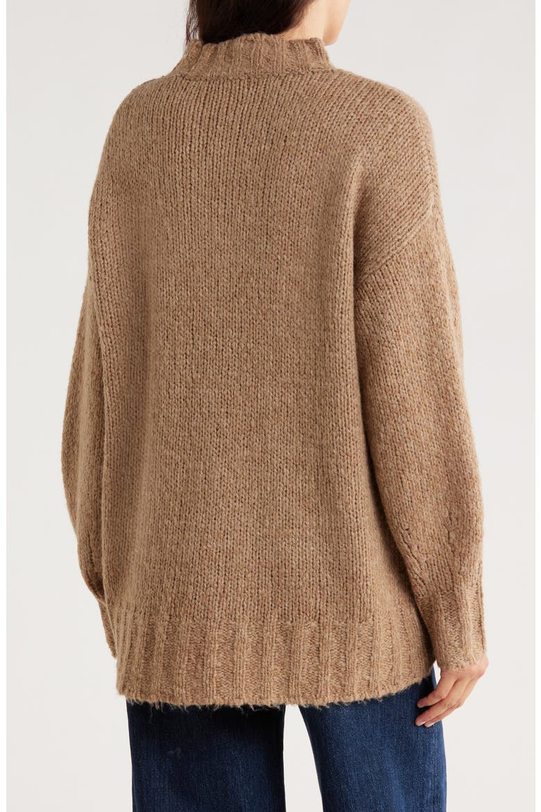 x Cella Jane Wool Blend Tunic Sweater, Alternate, color, TOAST