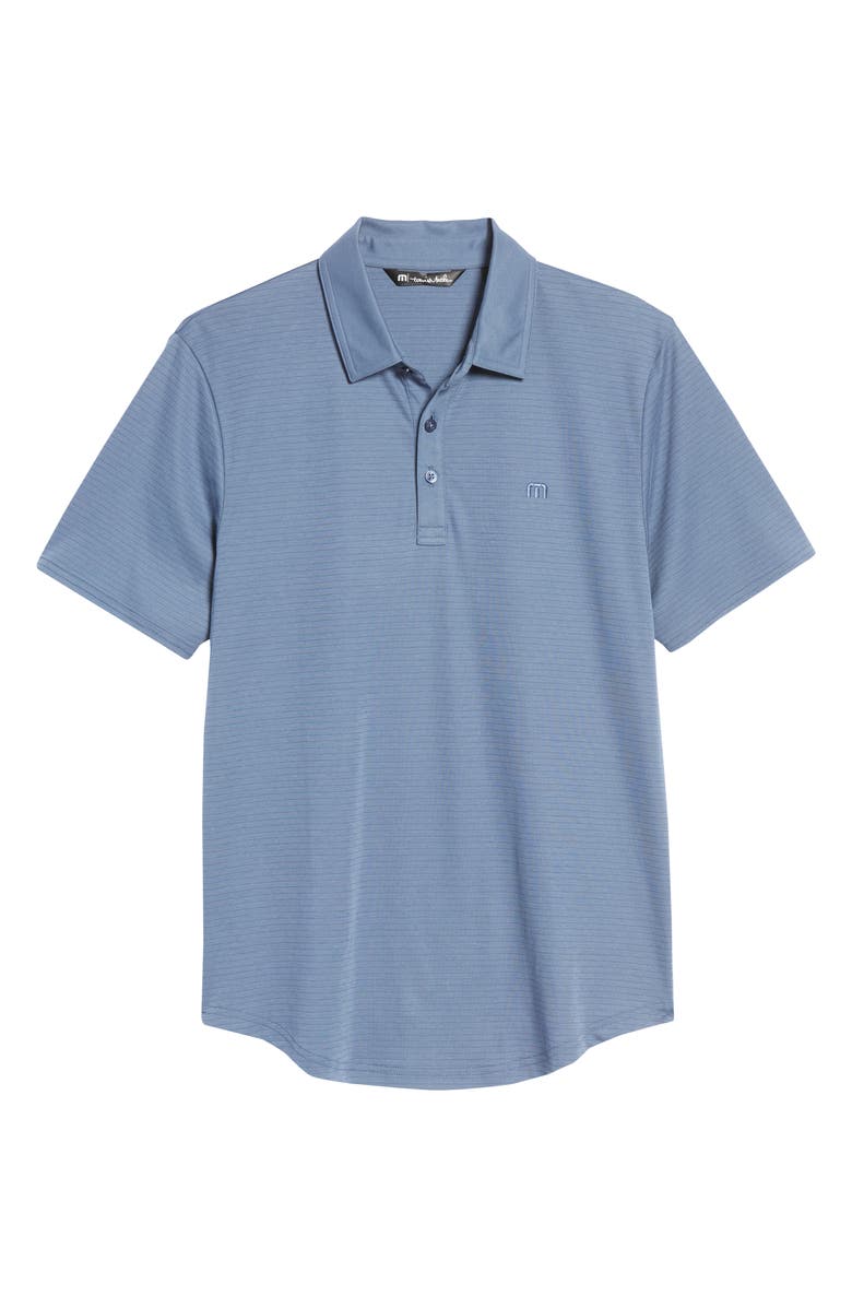 TravisMathew A Class Stripe Pima Cotton Blend Polo, Alternate, color, Vintage Indigo