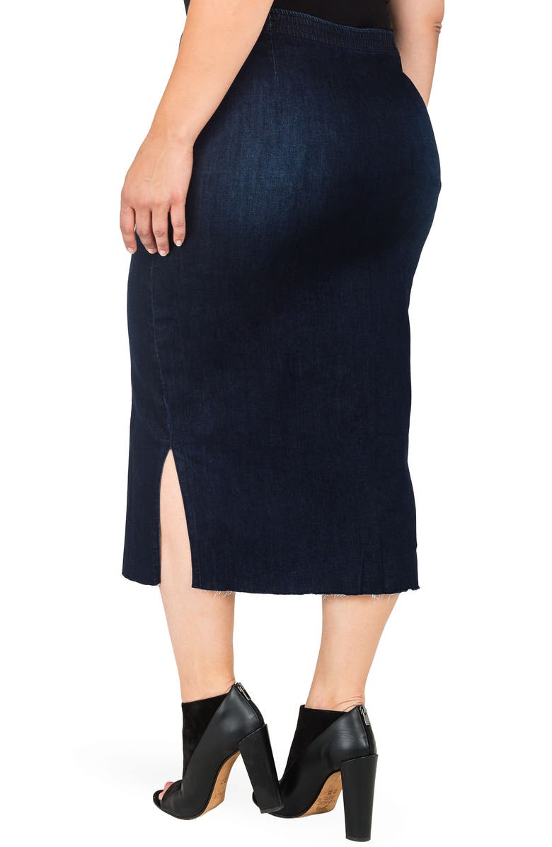 Standards & Practices Elain Denim Pencil Skirt, Alternate, color, Blue