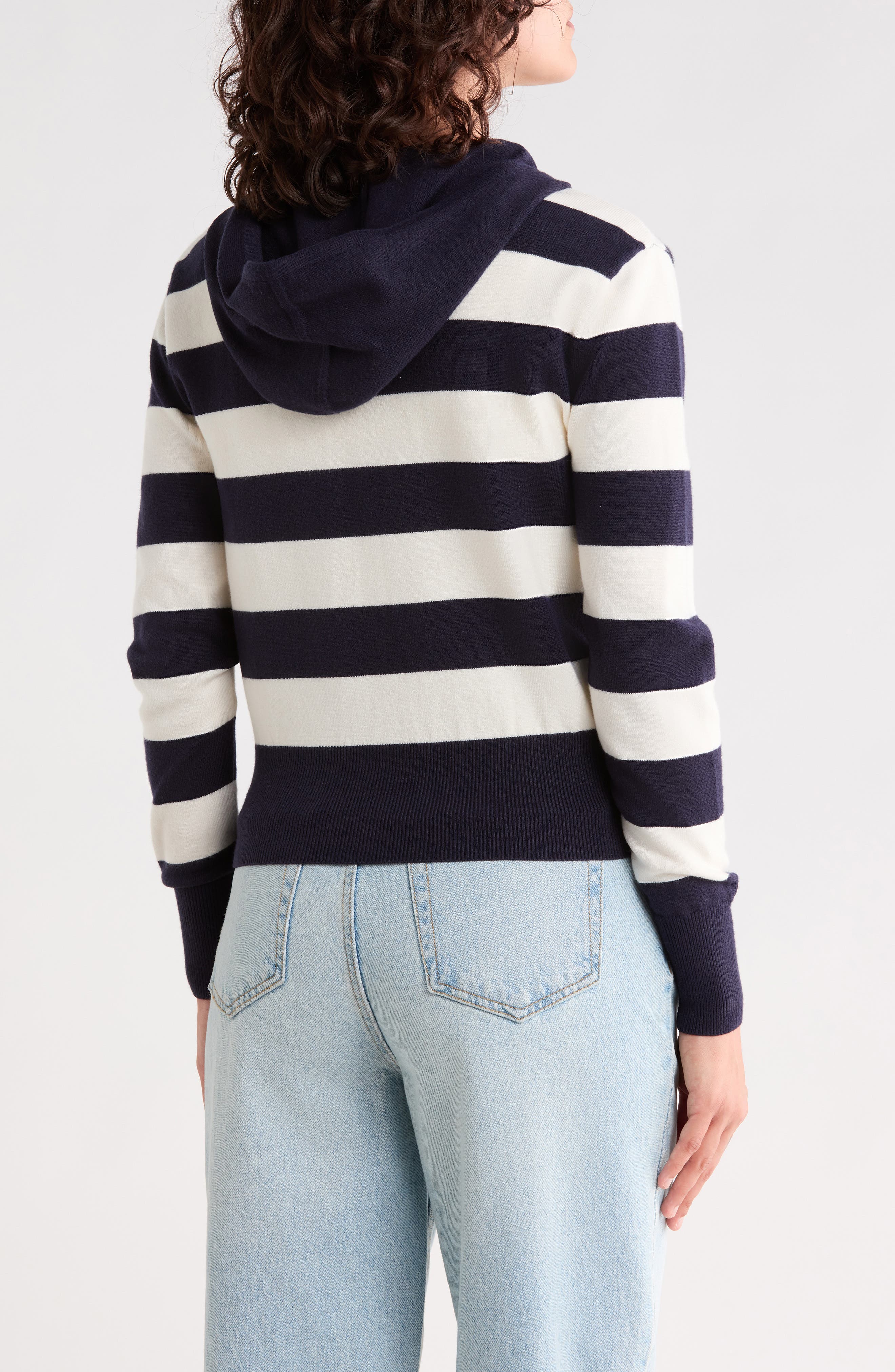 Vigoss Rugby Stripe Zip-Up Hoodie (Women) | Nordstromrack