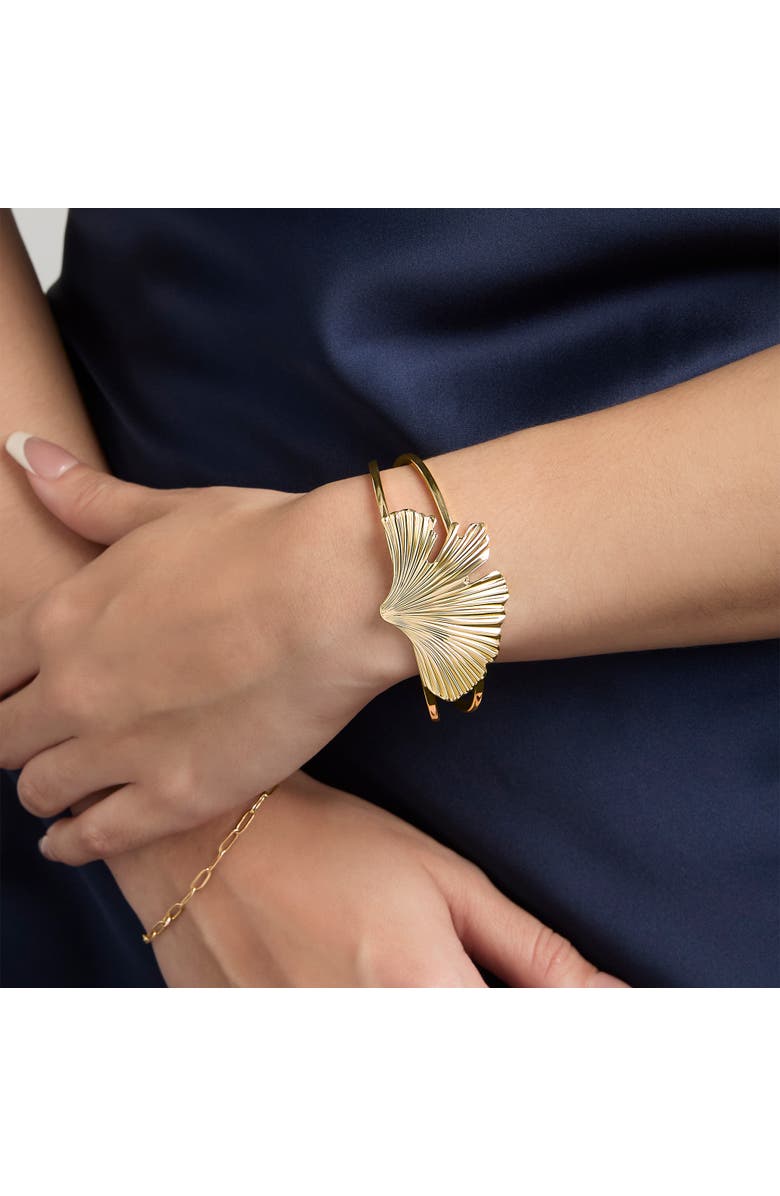 BCBG Shell Cuff Bracelet, Alternate, color, Gold