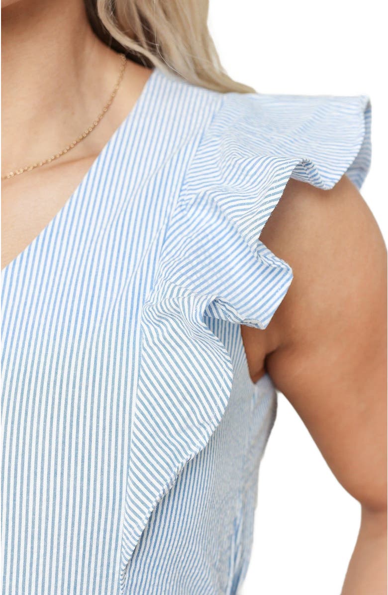 Hope & Henry Women's Organic Seersucker Flutter Dress, Alternate, color, 