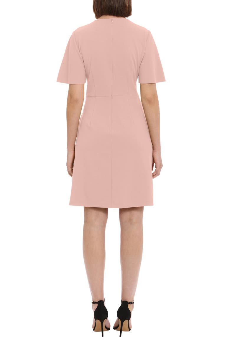 Tie Waist Crepe Dress, Alternate, color, SHELL PINK