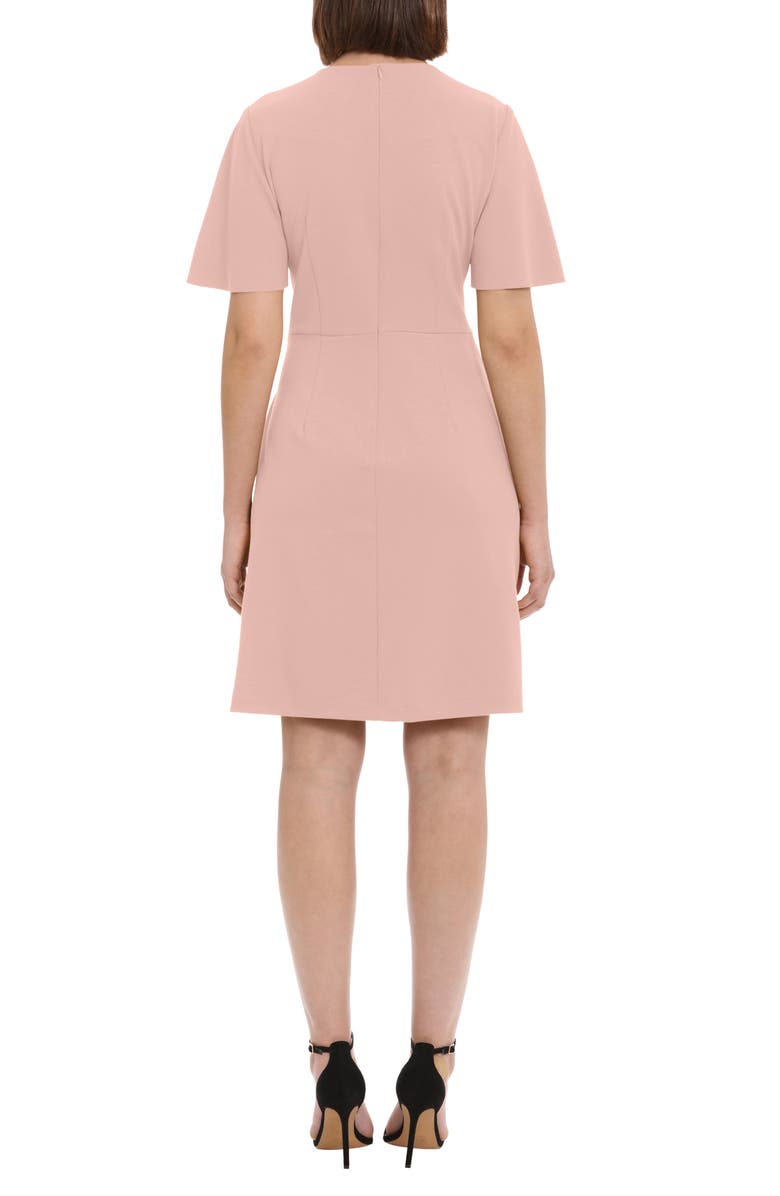 Donna Morgan Flutter Sleeve Waist Tie Dress, Alternate, color, Shell Pink