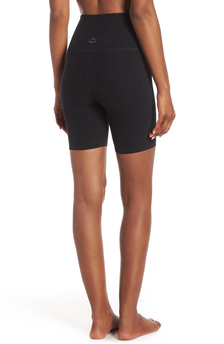 Beyond Yoga High Waist Biker Shorts, Alternate, color, Darkest Night