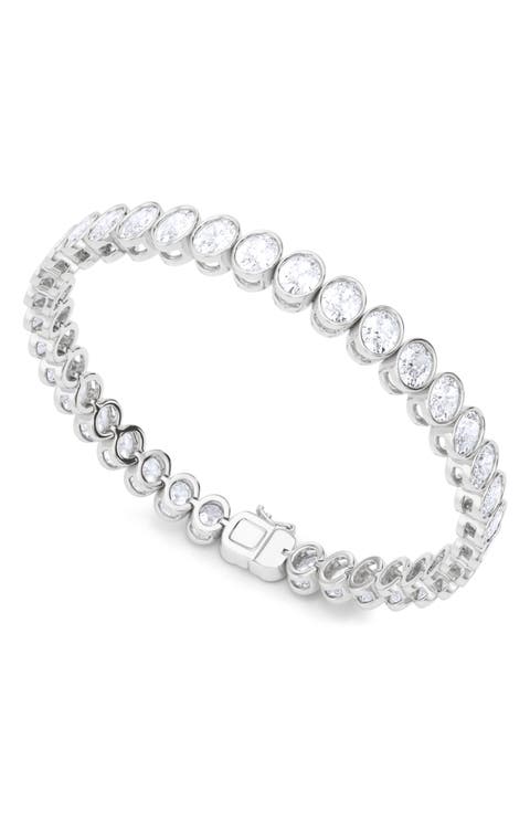 Oval Cut Lab Created Diamond Tennis Bracelet