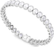 HauteCarat Oval Cut Lab Created Diamond Tennis Bracelet