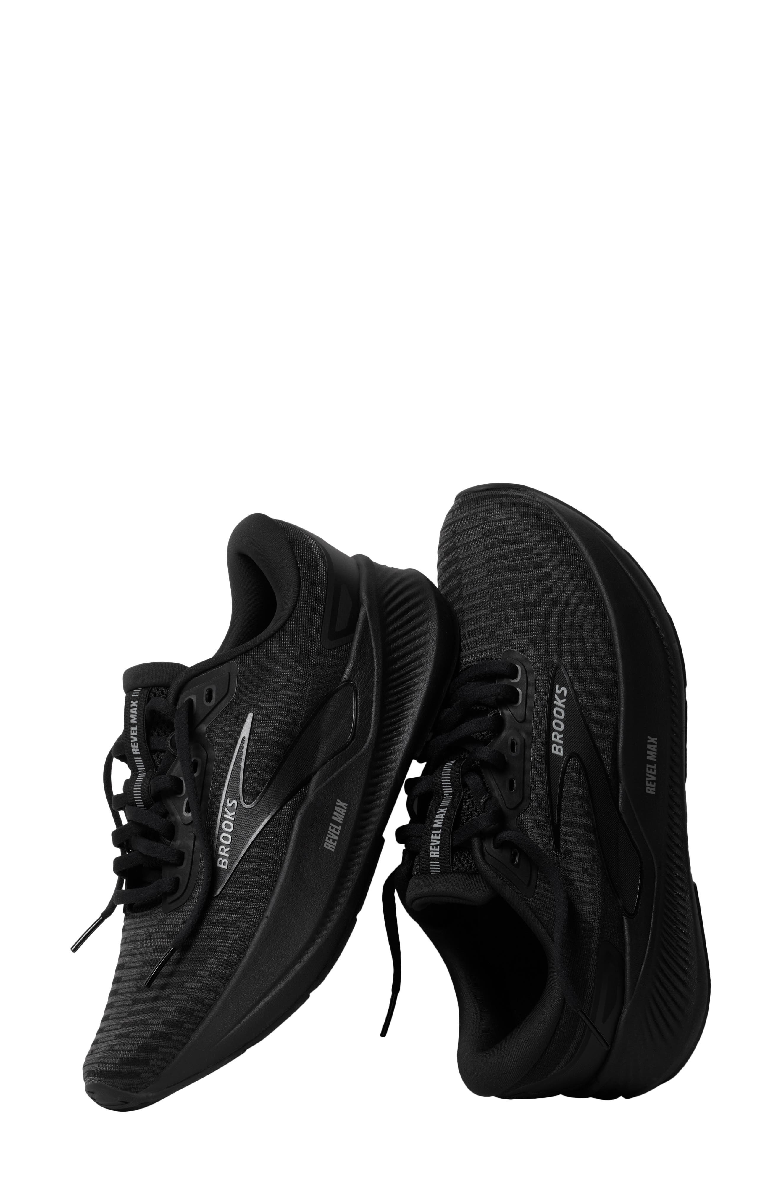 Brooks Revel Max Running Shoe, Alternate, color, Black/ Black/ Ebony
