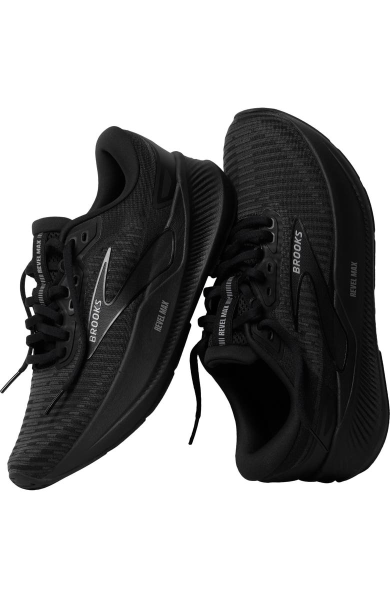 Brooks Revel Max Running Shoe, Alternate, color, Black/ Black/ Ebony