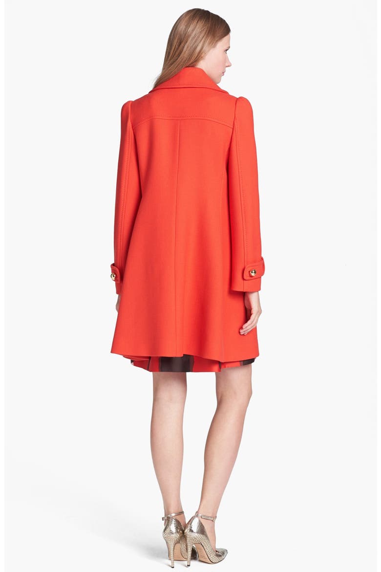 'eryn' wool coat, Alternate, color, MARASCHINO