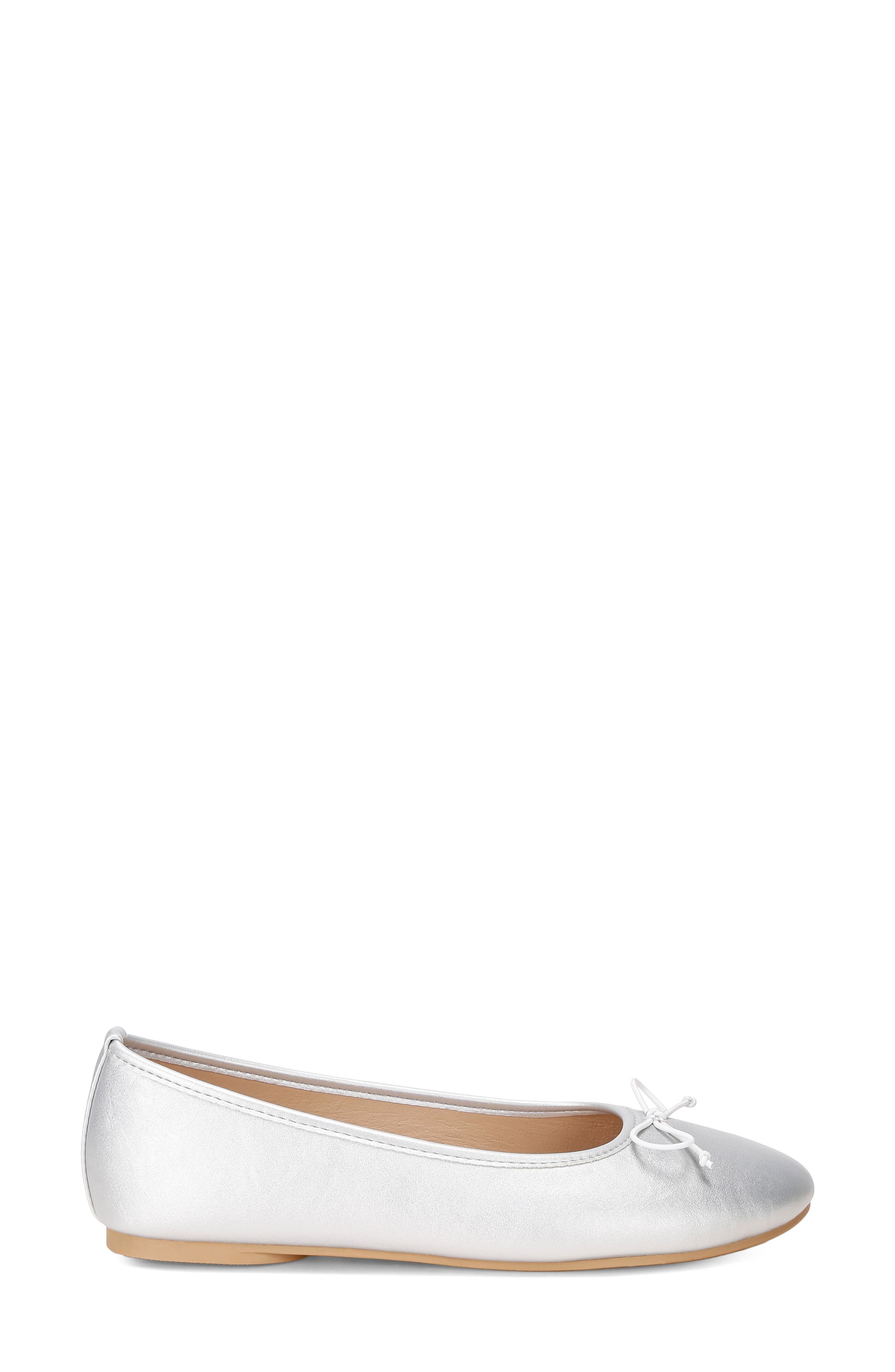 Clarendra Ballet Flat, Alternate, color, SILVER METALIC