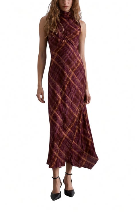 Printed Halter Neck Dress