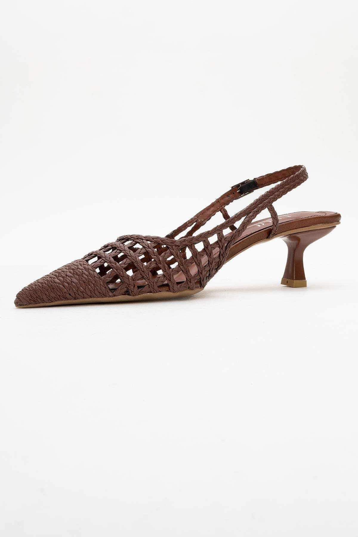 Heaven Knitted Pointed Toe Pump, Alternate, color, Cognac