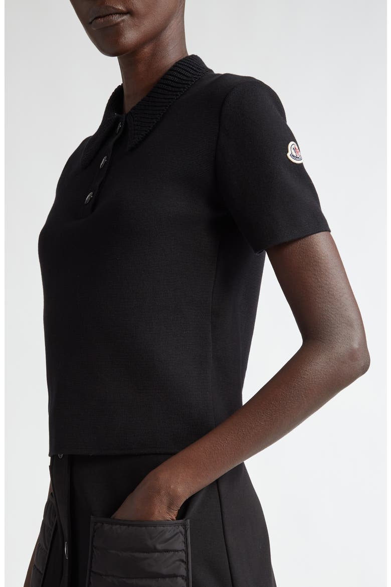 Merino Wool Polo, Alternate, color, BLACK