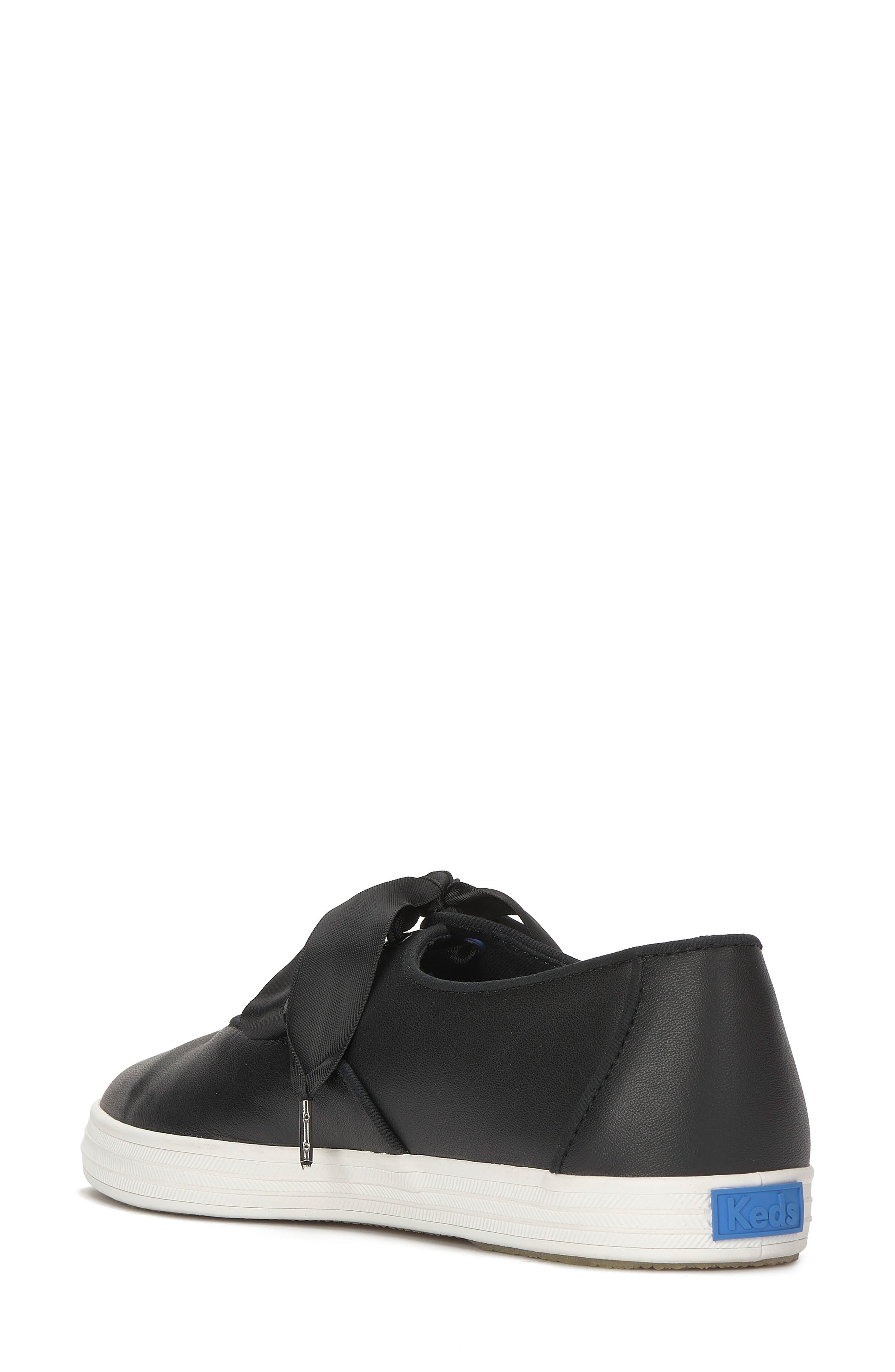 Champion Leather Sneaker, Alternate, color, BLACK