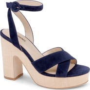L'AGENCE Sandrine Ankle Strap Platform Sandal