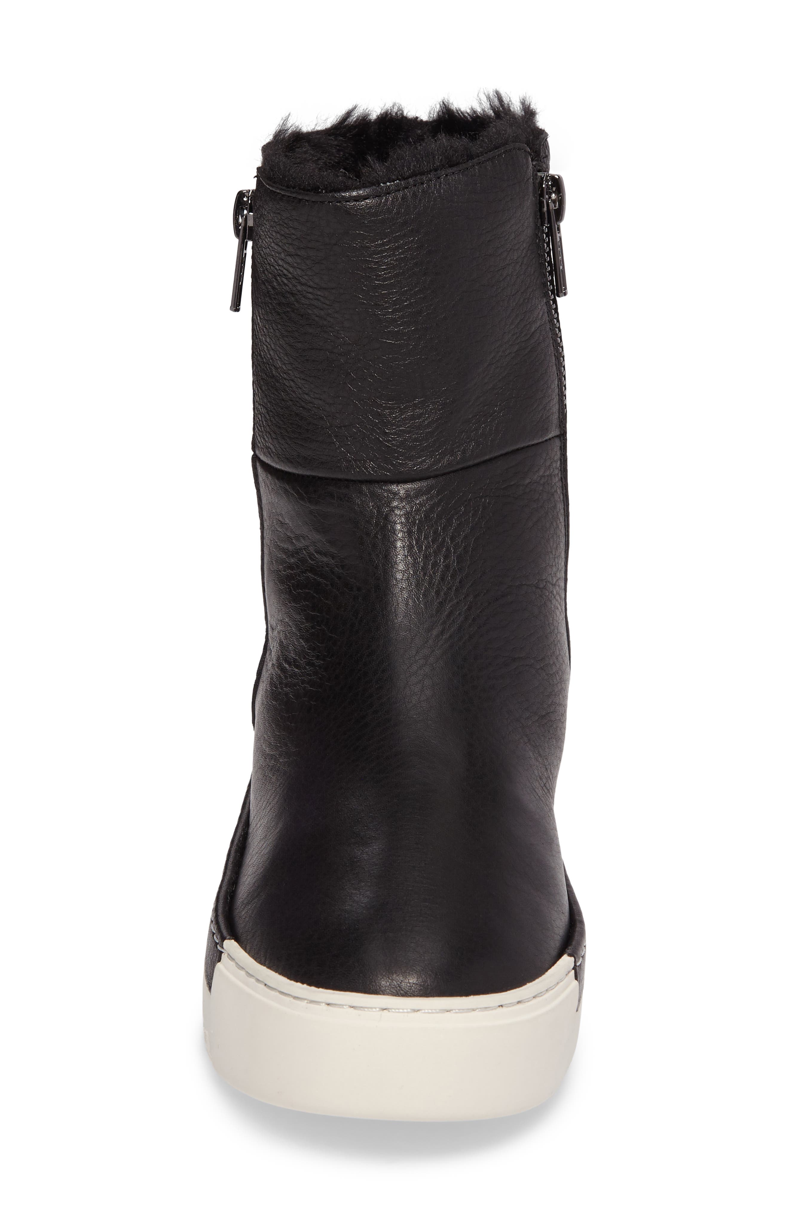 Victory Double Zip Boot, Alternate, color, BLACK LEATHER