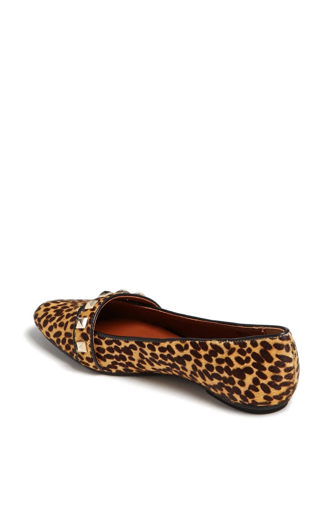 'Ira' Flat, Alternate, color, BLACK/ TAN SPOTTED HAIRCALF