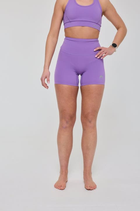 Infinite High Waisted Shorts - Purple