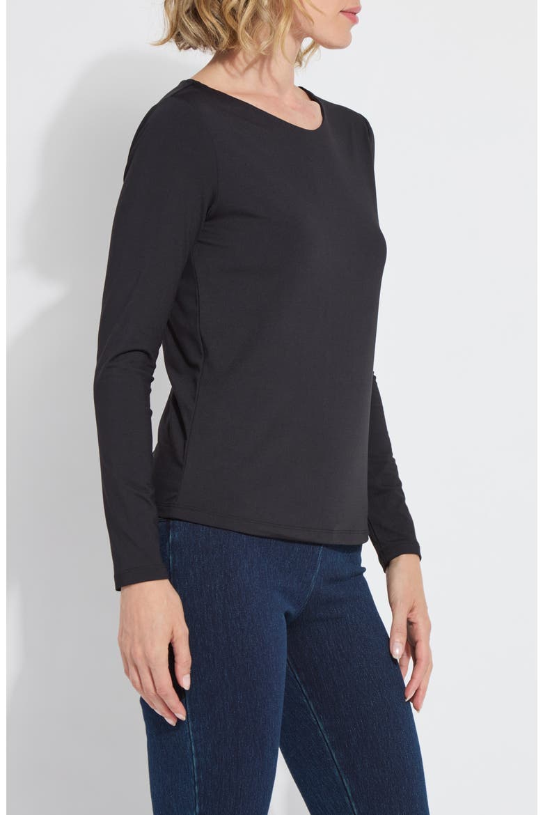 Lyssentials Long Sleeve T-Shirt, Alternate, color, BLACK