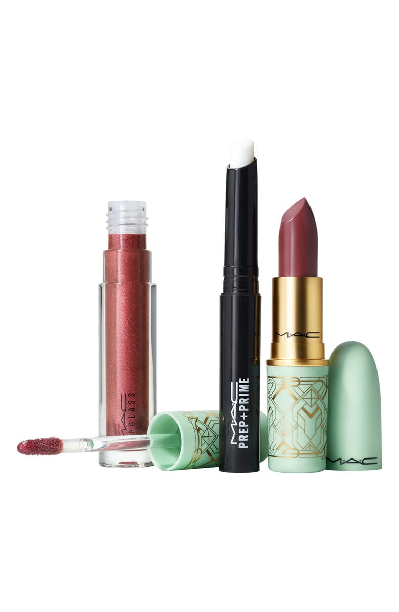 MAC Cosmetics Award-Winning Lip Kit Primer, Lipstick & Gloss Set $55 Value, Main, color, 