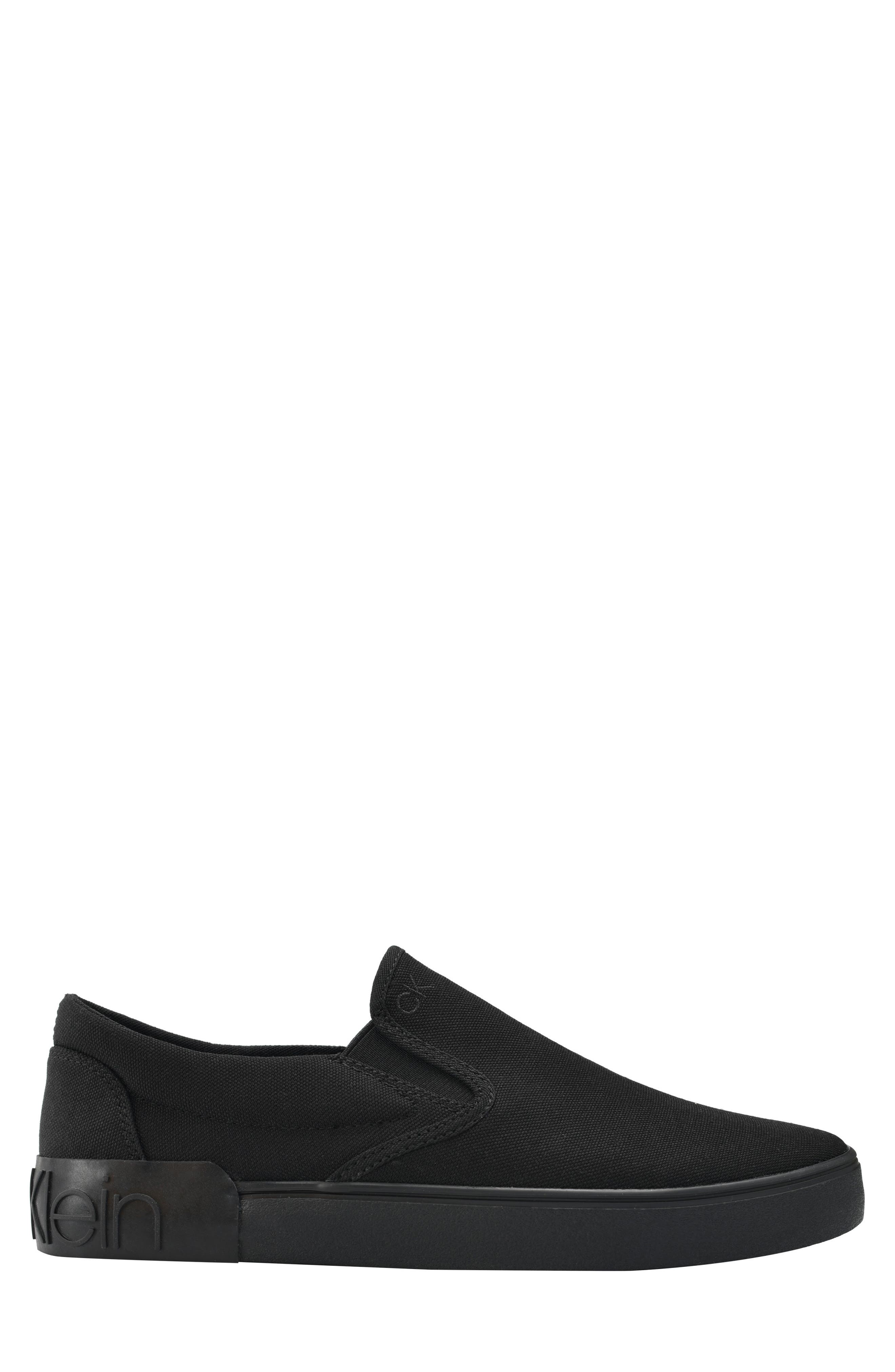 Calvin Klein Ryor Slip-On Sneaker, Alternate, color, Black/ Black/ Black Canvas
