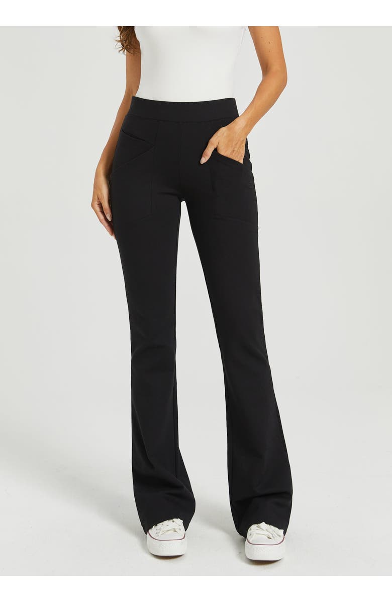 Betabrand Journey DPYP Dress Pant Yoga Pant Bootcut, Main, color, Black