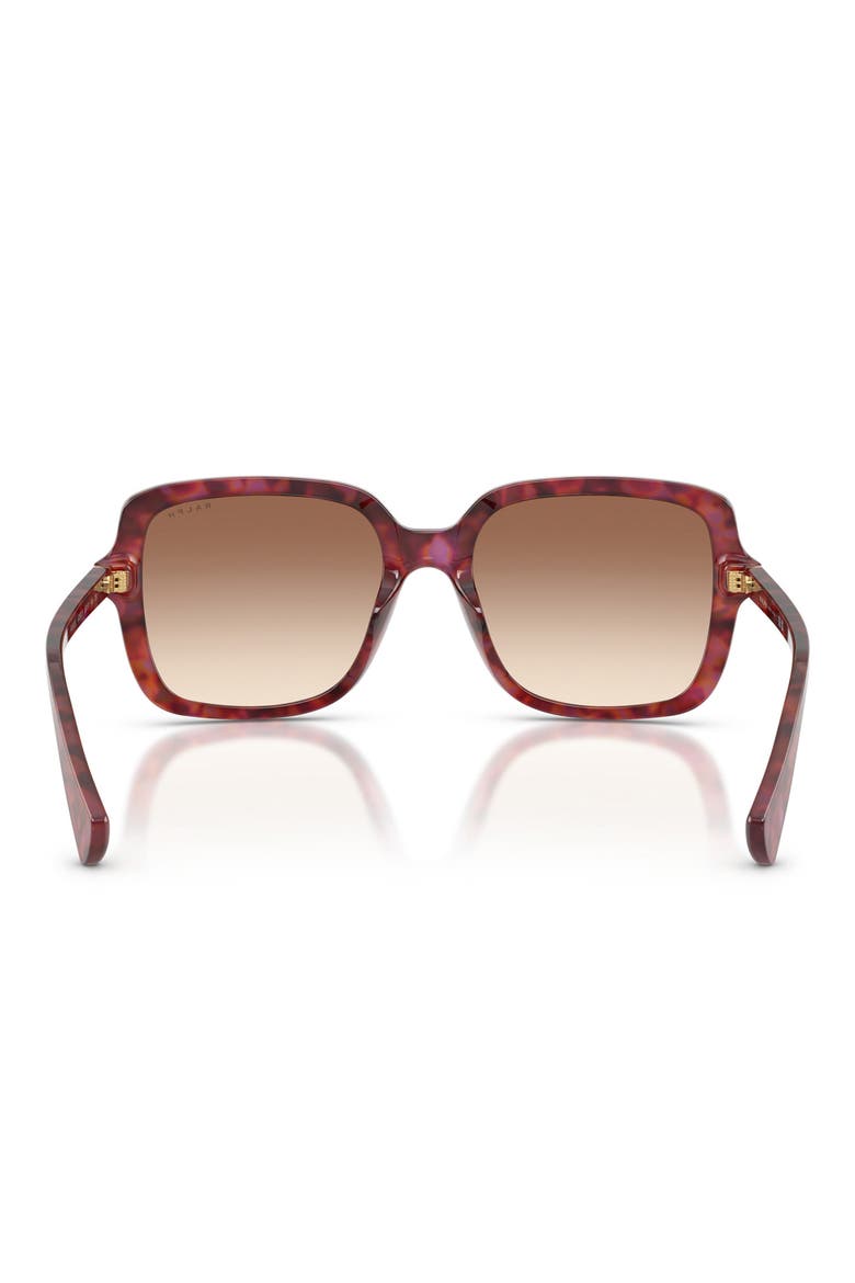 56mm Gradient Square Sunglasses, Alternate, color, SHINY PURPLE HAVANA / BROWN