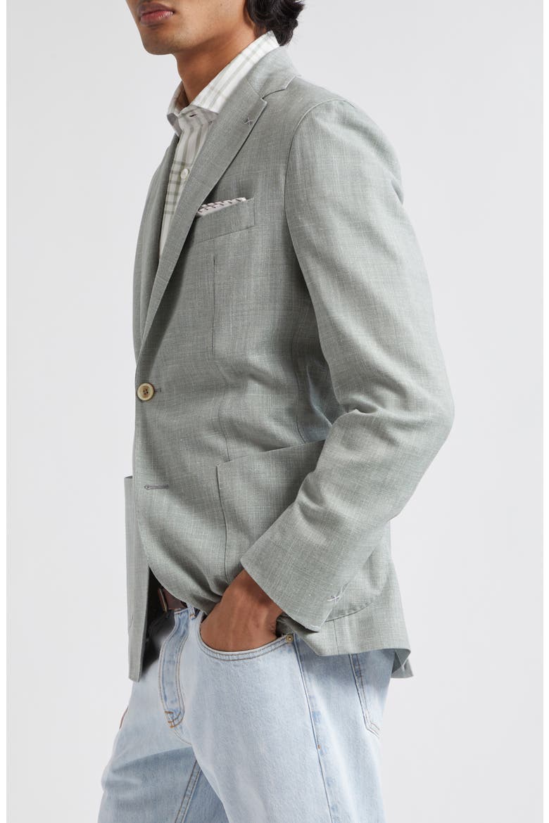 Wool Blend Blazer, Alternate, color, MILITARY GREEN