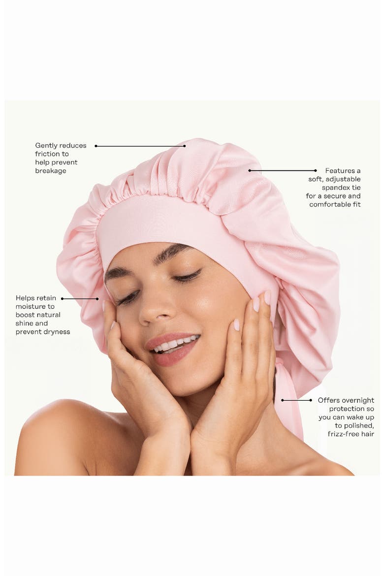 DreamWrap Pink Bonnet, Alternate, color, PINK