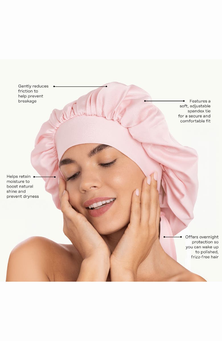 Skin Gym DreamWrap Pink Bonnet, Alternate, color, Pink