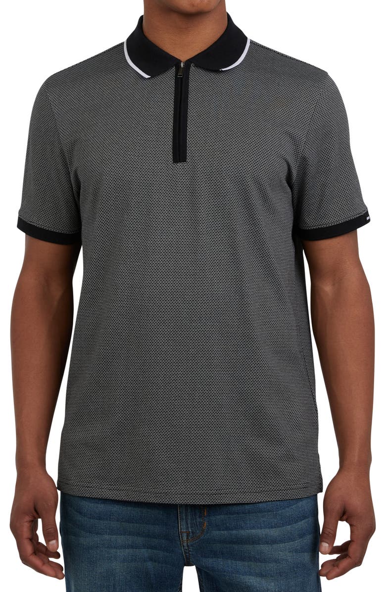 DKNY SPORTSWEAR Archer Tipped Polo, Main, color, Grey