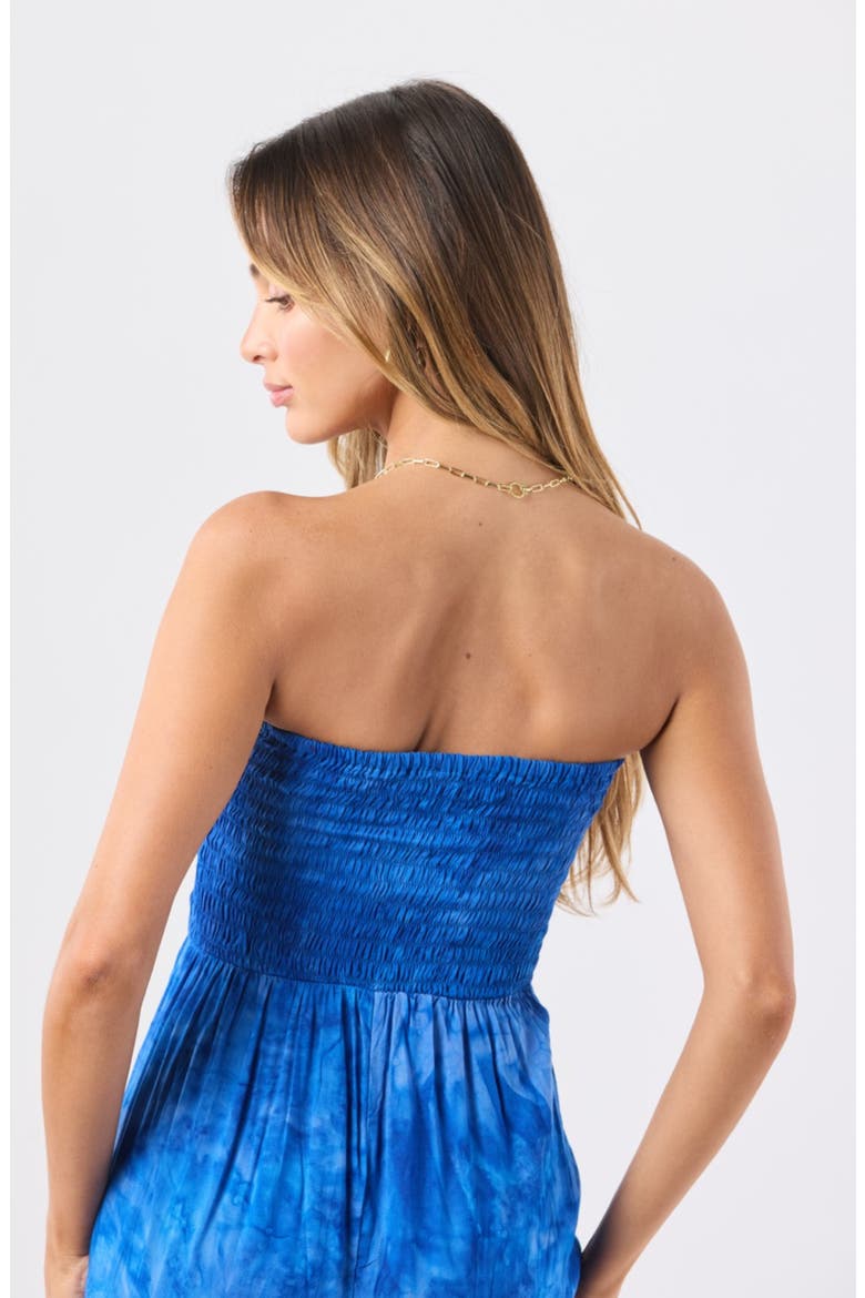Emilia Strapless Maxi Dress, Alternate, color, MARBLED PACIFIC
