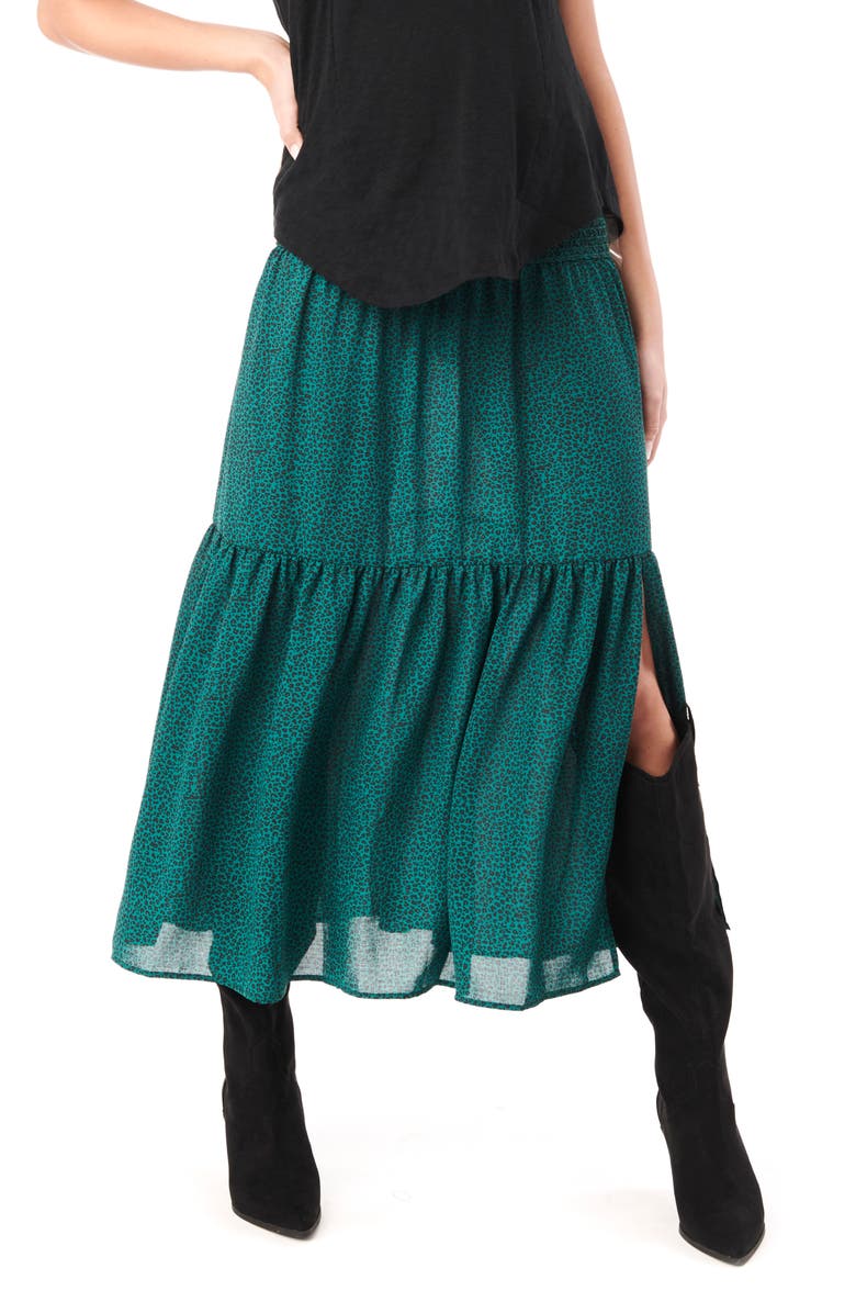 Loyal Hana Jessie Smock Layered Ruffle Maternity Maxi Skirt, Main, color, 