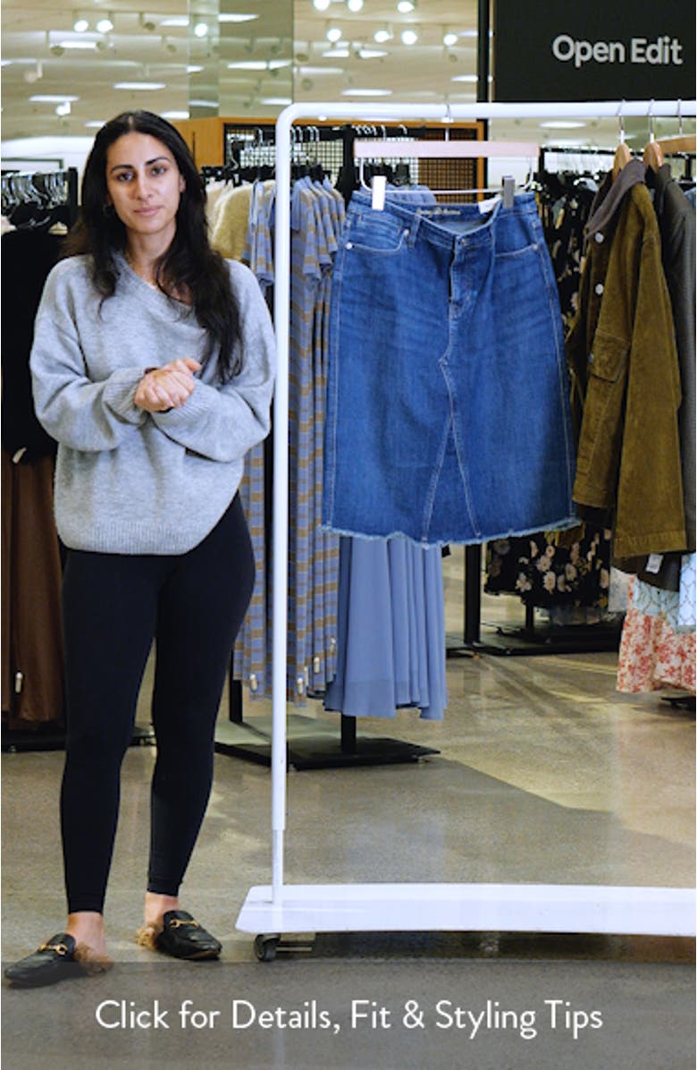 Fray Hem Denim Skirt, sales video thumbnail