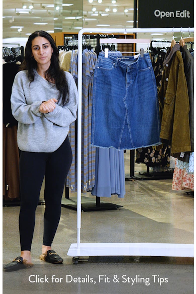 Fray Hem Denim Skirt video