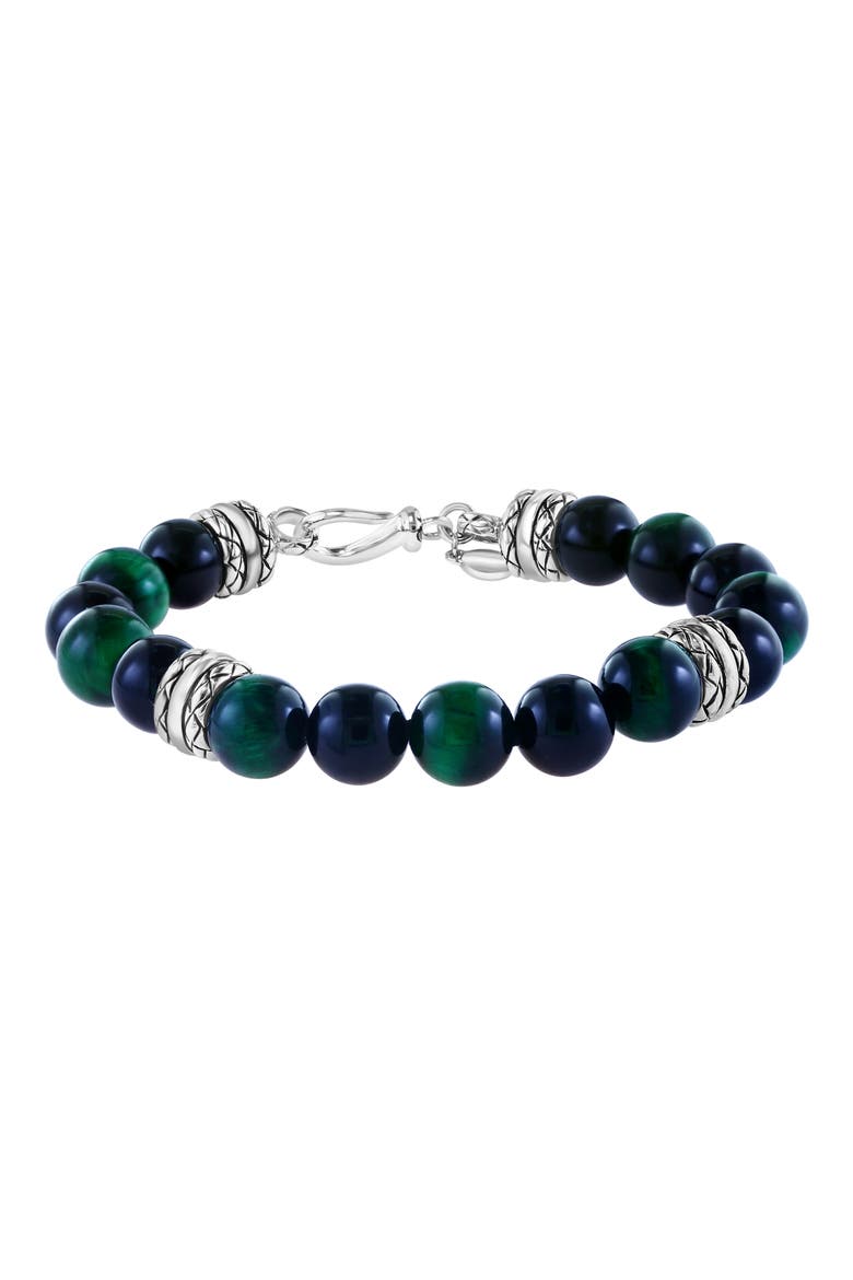 Men's Tiger Eye Beaded Bracelet, Main, color, MULTI