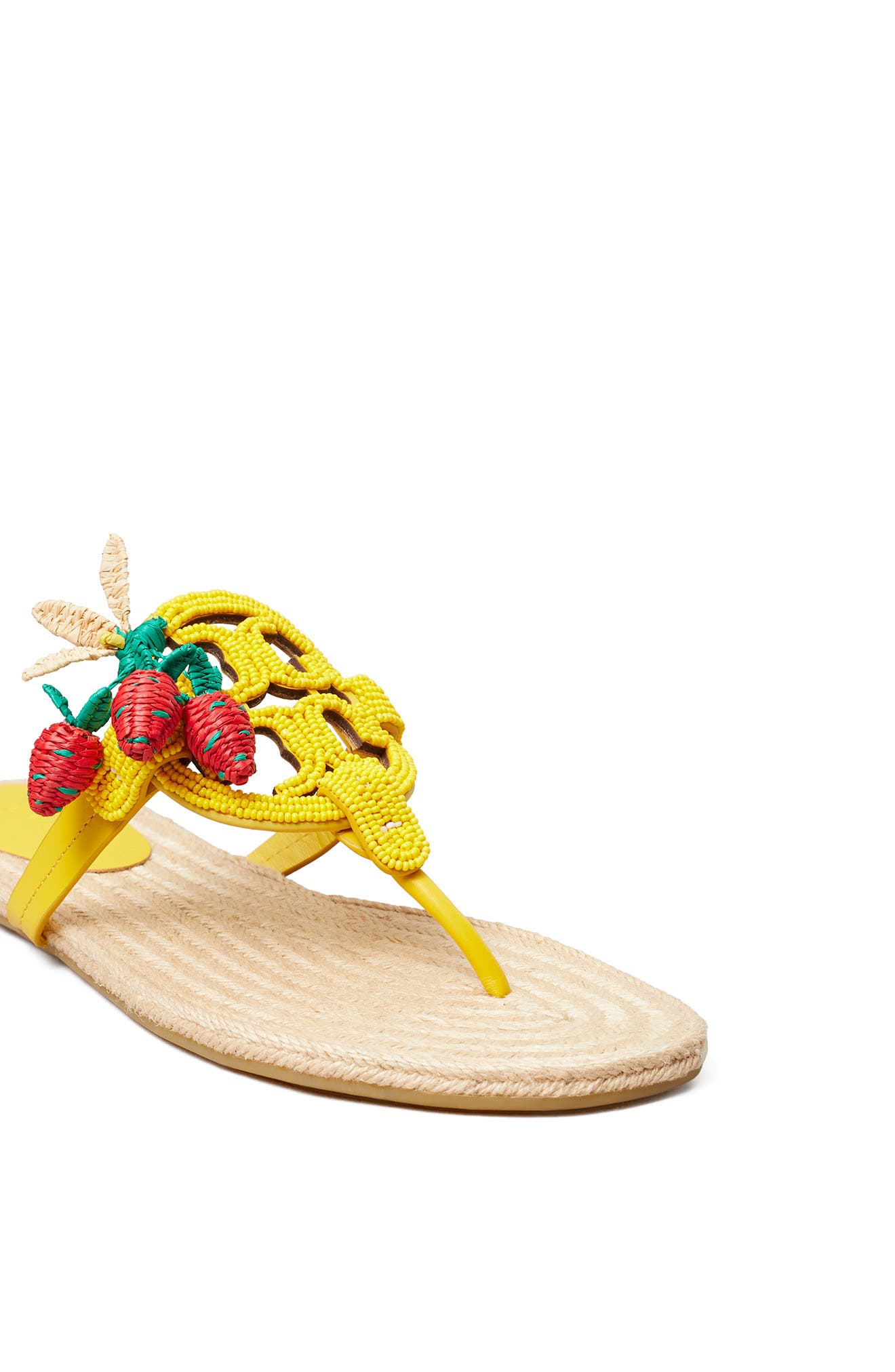 Miller Beaded Espadrille Sandal, Alternate, color, POLLINE