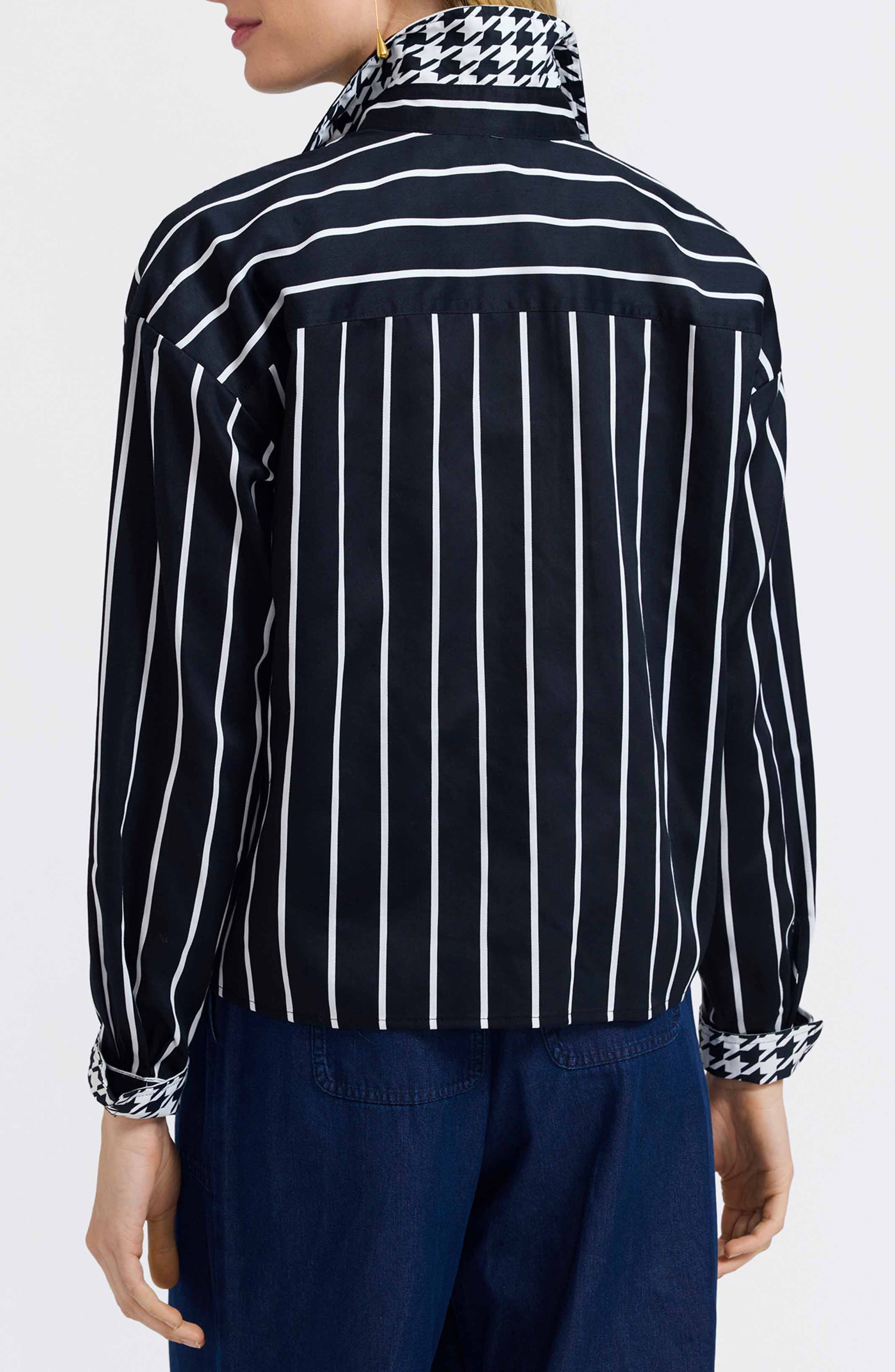 Marina Stripe Cotton Button-Up Shirt - image 4
