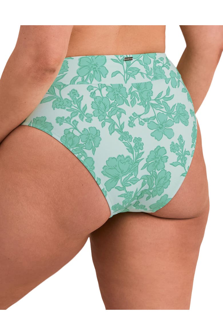 Perry Swimwear High Waisted Bottom, Alternate, color, Floral green
