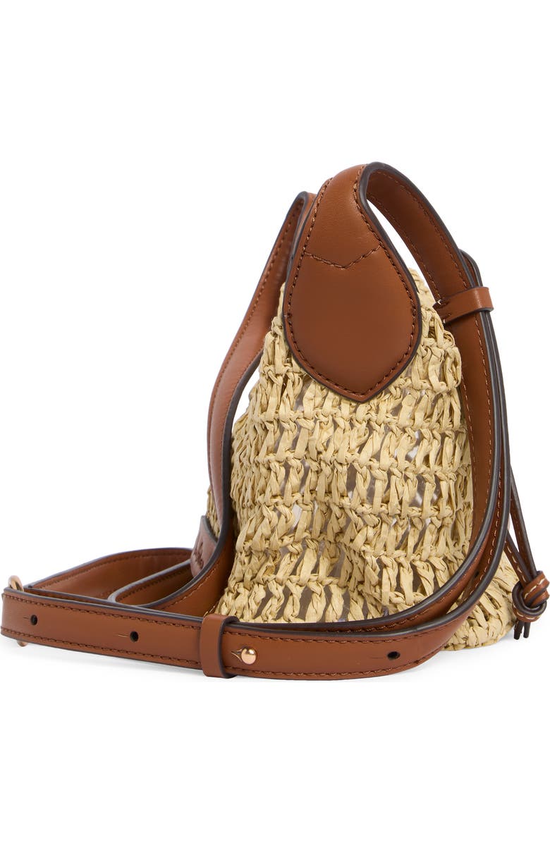 Sam Edelman Lizzie Raffia Crossbody Bag, Alternate, color, Cognac
