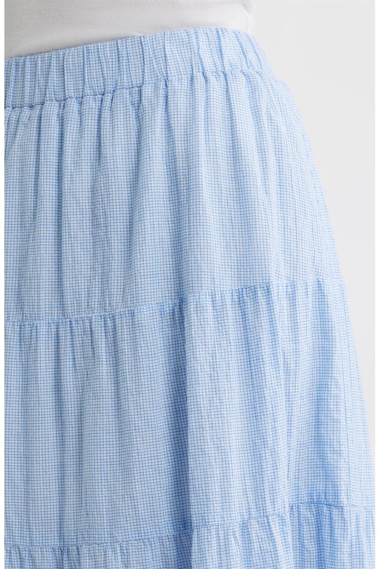 Tiered Maxi Skirt, Alternate, color, BLUEBERRY CHECK