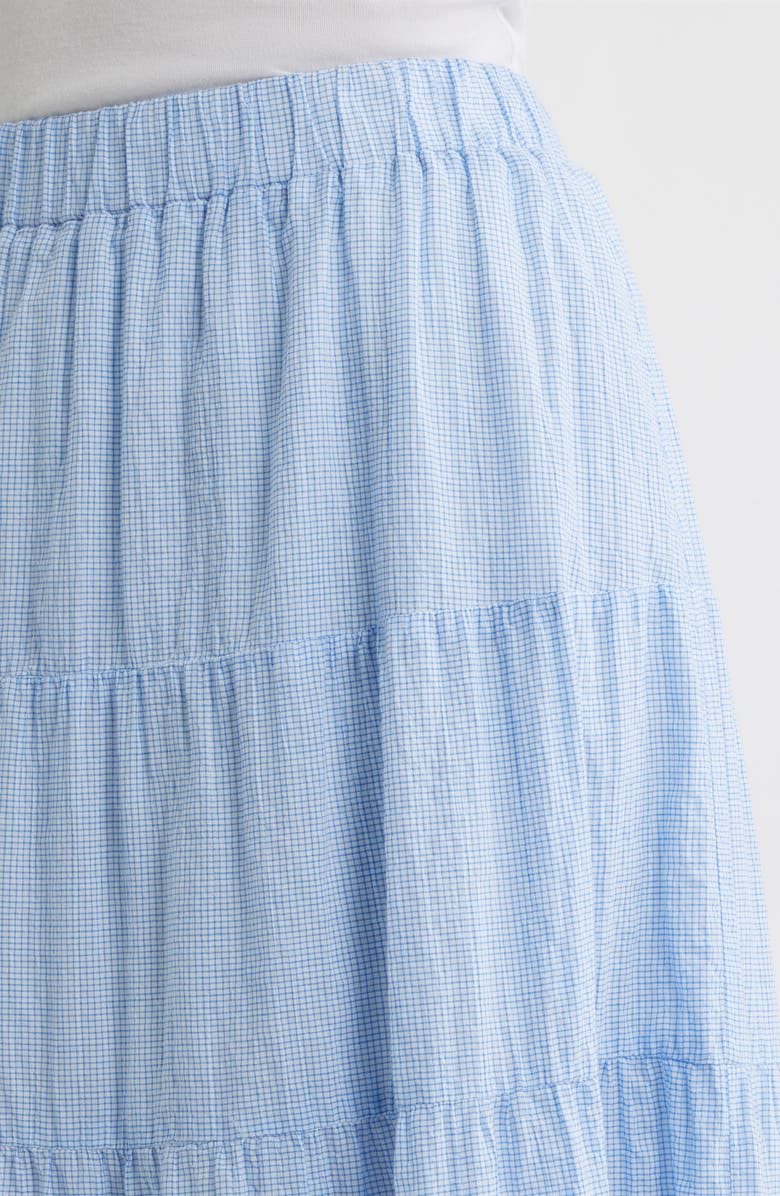 Cloth & Stone Tiered Maxi Skirt, Alternate, color, Blueberry Check