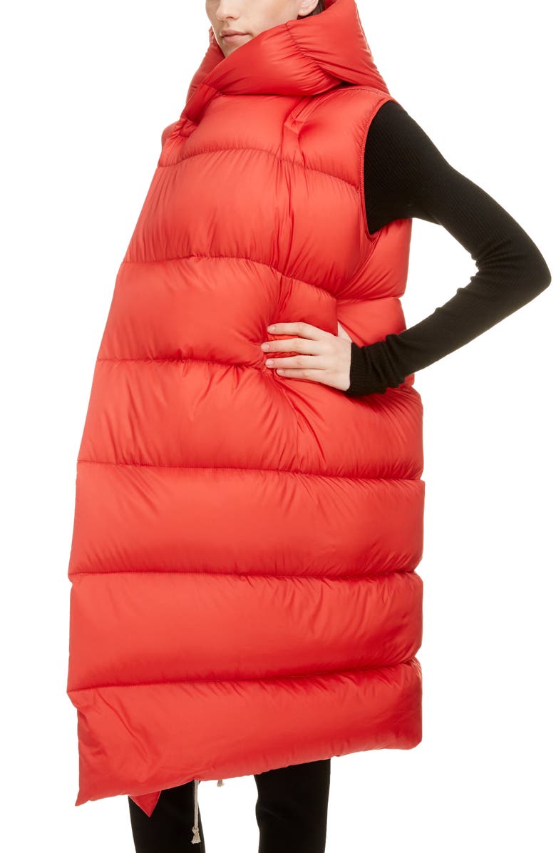 Rick Owens Oversized Down Puffer Vest, Alternate, color,