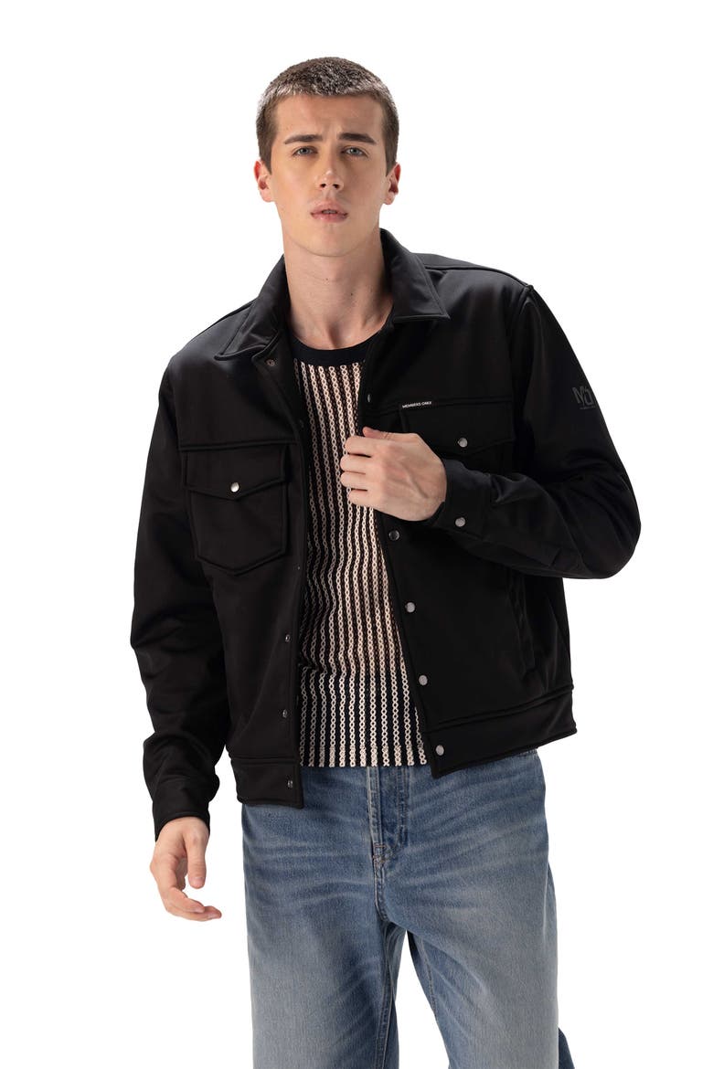 Men's Soft Shell Shirt Jacket, Main, color, Black
