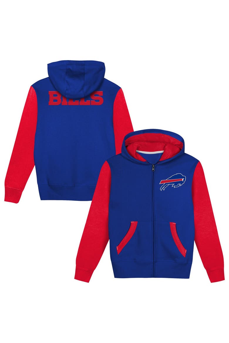 Toddler Outerstuff  Royal/Red Buffalo Bills Stadium Colorblock Full-Zip Hoodie, Main, color, Royal